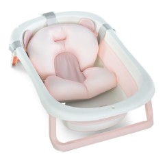 Ванночка ME 1151 PLUS Peony Pink дитяча, з термометром, вкладиш, силікон, складана 78,3*49,3*20,5, рожевий /1/