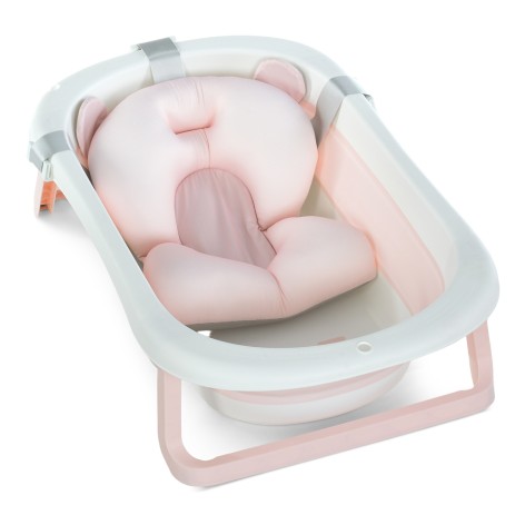 Ванночка ME 1151 PLUS Peony Pink дитяча, з термометром, вкладиш, силікон, складана 78,3*49,3*20,5, рожевий /1/