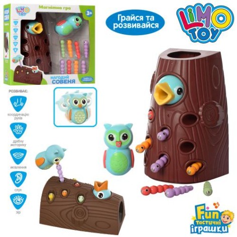 Гра Нагодуй совеня, магнітна, пташка, гусінь, у кор-ці, 22,5-21,5-10,5см 