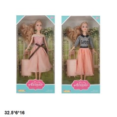 Лялька 29см 6340-6 з валізою 2в.кор.32,5*6*16 