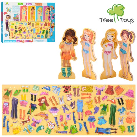 Дерев'яна іграшка Гардероб магнітний, кор., 47-35-2,5 см 