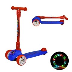 Самокат детский 4-х колес. SK20162 (6шт) синий, колеса PU 135mm*40 мм со светом