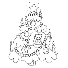 Детская раскраска на холсте Рождественская елка (25x25) (KA-031)
