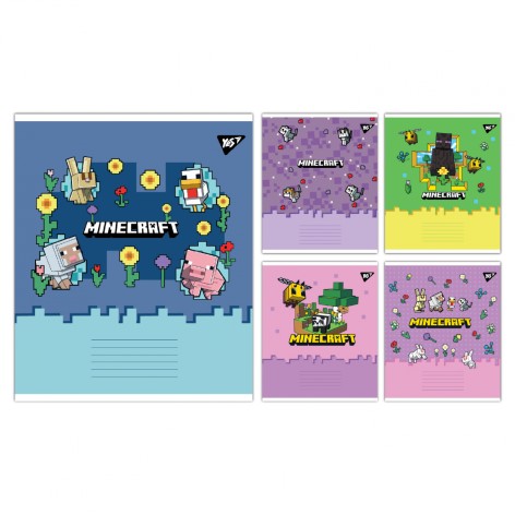 А5/18 лин. Yes Minecraft Spring, тетрадь ученический школьный, цена за 25 шт. //