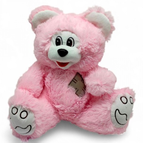 М'яка іграшка Nikopol "Ведмідь Лоскуток" 33 см рожевий