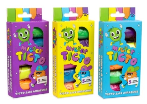 Набір для творчості Містер тісто 5 кольорів, укр. мовою, Стратег 