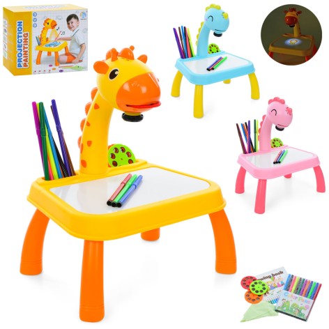 Проектор слайды(24шткарт),фломастеры12шт,музыка,свет,бат-ц,3вида,в кор-це,30-24-9,5см 