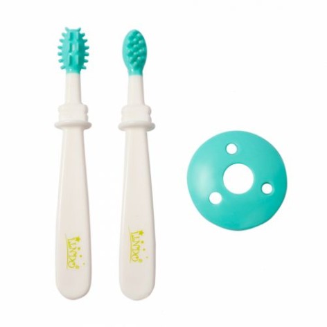 Зубна щітка з обмежувачем, бірюзовий.