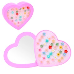 Кольцо металл, цветок, 36шт в кор.(сердце), 15,5-14-3,5см /2