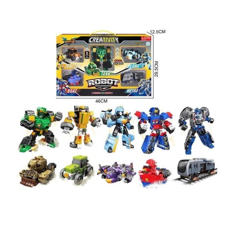 Трансформер XM 1226 5 роботів, інструкція, в коробці