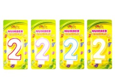 Свічка ЦИФРИ з кольоровим контуром ЦИФРА 2, ціна за 4 шт. //