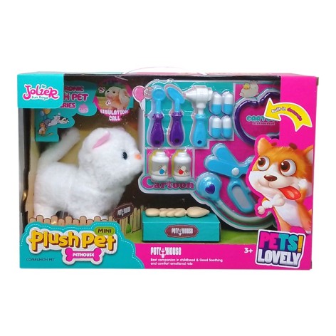 Мягкая игрушка "Котенок Plush Pet", мяукает, ходит, виляет хвостом, набор ветеринара (вид 2)
