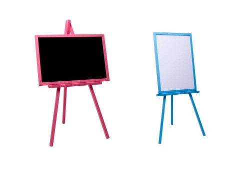 Дошка двостороння для малювання 3 ноги кольорова, дерев'яна 110х63 см