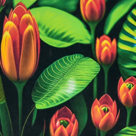 Алмазна мозаїка Strateg "Екзотика квітів" 30x30 см (HEE16338)