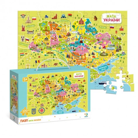 Пазл DoDo Toys Карта Украины на украинском языке 100 элементов (300109)