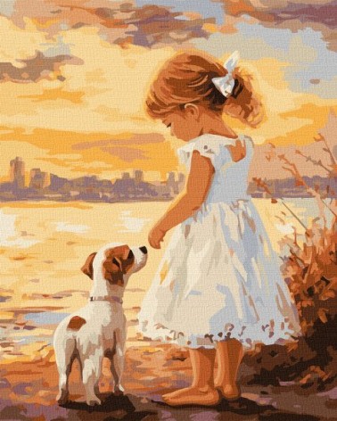 Картина по номерам – Друзья на побережье 40х50 см.