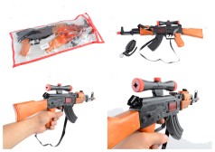 Автомат АК-47 игрушечный с искрой, гранатой и прицелом, в сумке 38*20*3см