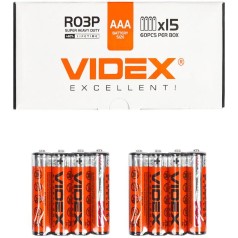 R03P Батарейки Videx AAA, солевые (4332), 4 шт