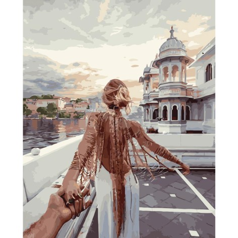 Картина за номерами Іди за мною 40х50 см (VA-2140) з лаком та рівнем TM Strateg