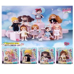 Лялька 15см, шарнірна, 4 види, бліст, 16,5-21-5,5см 