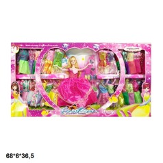 Кукла 29см 6869N-109 с нарядами и аксесс.кор.68*6*36,5 