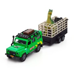 Игровой набор "Land Rover", (с прицепом и динозавром)