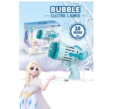 Пистолет с мыльными пузырями на батарейках, мыльный раствор, в кор. 16*18*8 см 