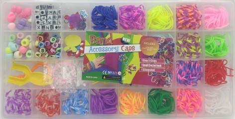 Набір гумок для плетіння 850 шт. з намистинками та інструкціями (1*108)