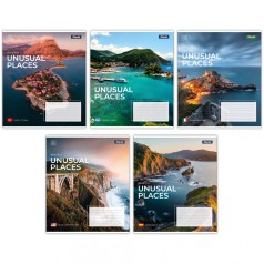 А5/96 лін. 1В Unusual places, тетрадь для записів 5 шт в уп. //