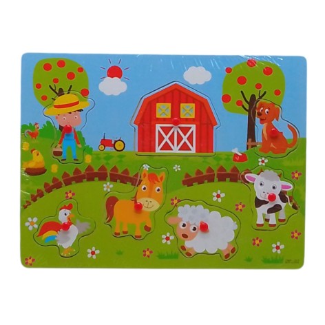 Дерев'яна рамка-вкладиш "На фермі"