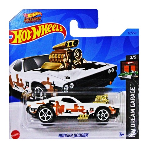 Машинка Hot Wheels Rodger Dodger белая с пикселями