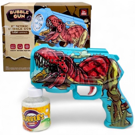 Пістолет з мильними бульбашками "Динозавр" (блакитний)