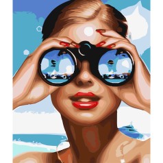 Картина по номерах 0276 ОРТ кол. Дивиться у бінокль 40*50