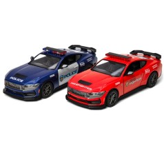 Модель легковая FORD MUSTANG DARK-HORSE 5'' KT5455WPR Police/Firefighter метал.инерц.откры.дв.2в.кор.