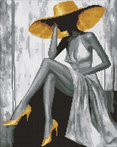 Алмазная мозаика - "Золотая дама" ©art_selena_ua, 40х50см