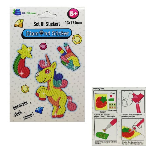Алмазна мозаїка з наліпками единоріг