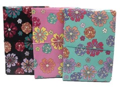 Блокнот А5 на гумці, 80 арк. 80гр., клітинка, кольоровий торець