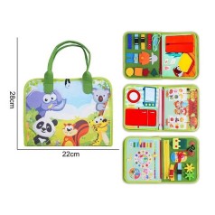 Логічна папка фетр, циферблат, фрукти, овочі, продукти на липучках, назви місяців, днів, пір року англійською, шестерні, ремінці, в п/е /40/