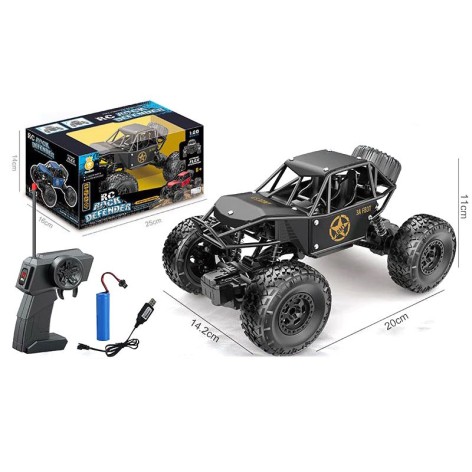 Машинка вездеход на радиоуправлении, черная