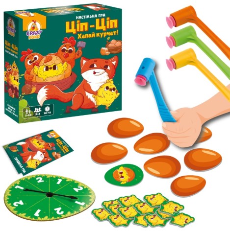 Игра настольная Vladi Toys развлекательная. Тип-Тип Хватай цыплят! (укр)