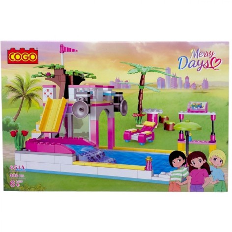 Конструктор "Дівчатка" (302 елм.) Басейн / COGO