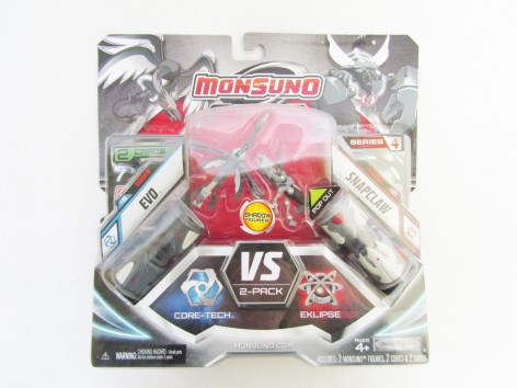 Игровой набор для битвы Monsuno Core Tech - Eklipse EVO и SNAPCLAW (2 фигурки, 2 капсулы, 2 карты) на 2 игрока
