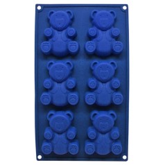 Форма  силіконова Мишки планшет синий