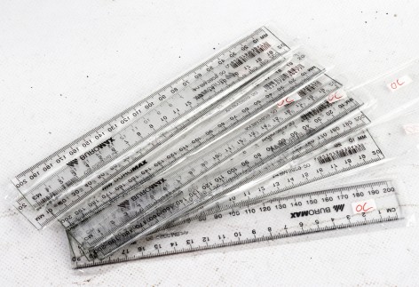 УЦІНКА 30% Лінійка пластикова JOBMAX 20см., прозрачна 10 шт. в уп. //