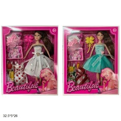 Лялька 29см 8020-3/8020-4 з нарядами та аксес.2в.кор.32,5*5*26 