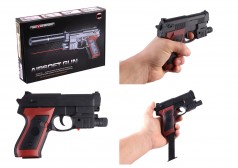 Пистолет лазер, пульки в коробке 23.5*4*16 см, размер игрушки – 16см