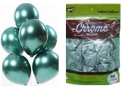 Набір латексних повітряних куль 50шт.*30см металік зелені (1*200)