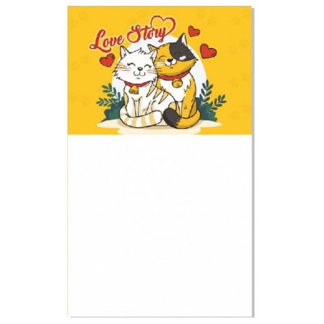 Блокнот на магните "Love story / Котики"