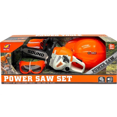 Набір інструментів (4 елементи, звук, ланцюгова пила, каска, окуляри, рукавички)