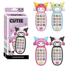 Телефон музика, пісні, озвучування англійською мовою, числа, тварини, на батарейках, підсвітка, в кор, МІКС 